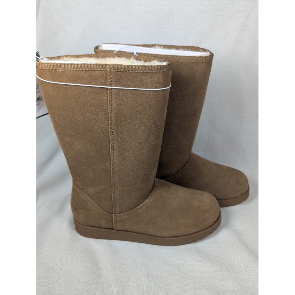 Universal Thread Sarah Suede Leather Boots‎ Womens 5 Tan Shearling Lined NWT